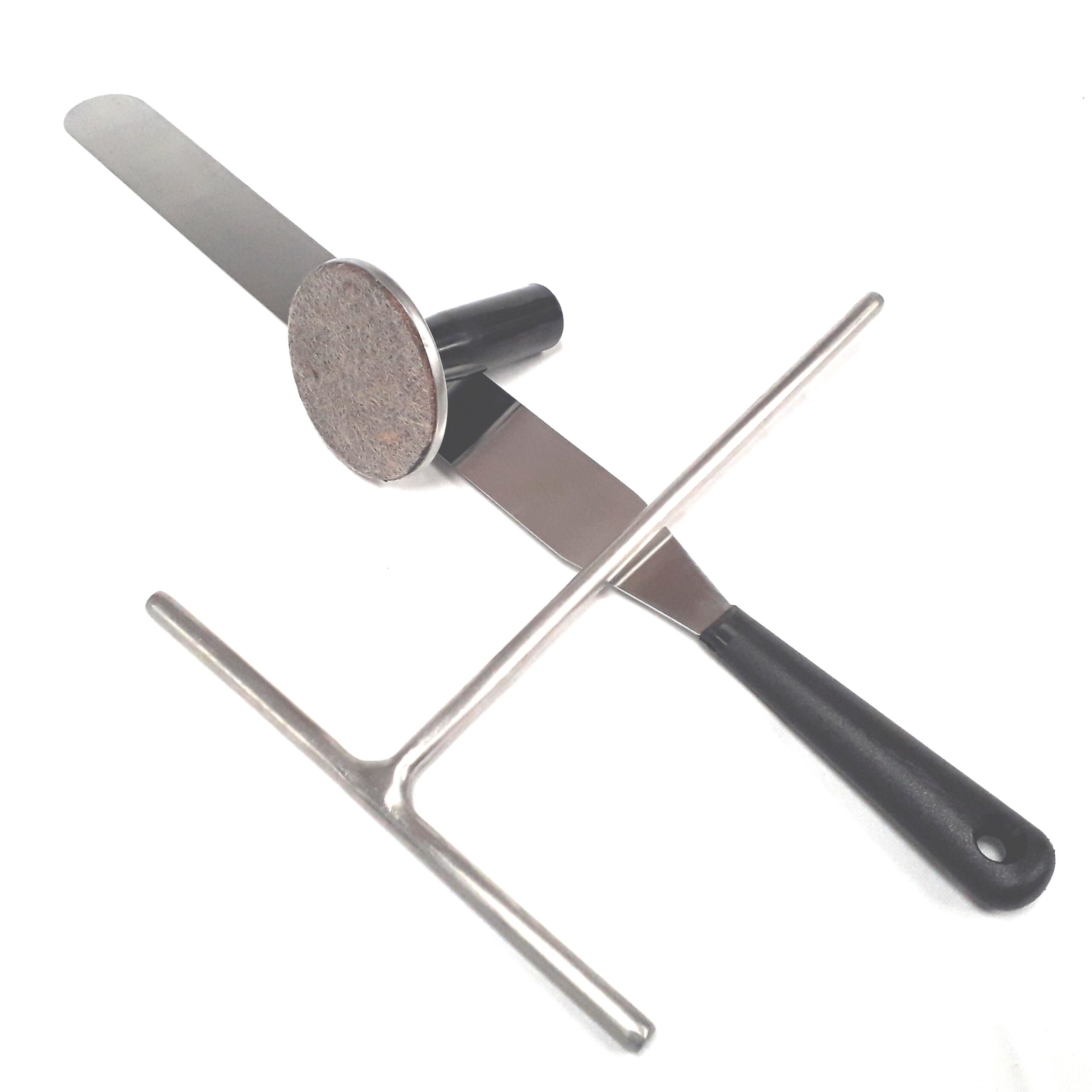 Râteau à crêpes - Tellier - Rond - Inox - 18x18 cm - Ustensile de cuisine professionnel